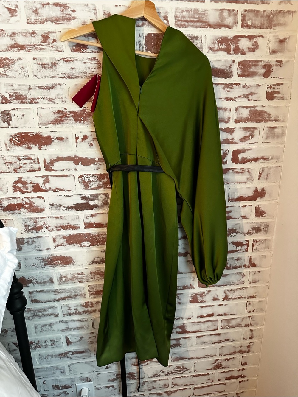 Halston Christa Dress in Satin - Picture 6 of 8